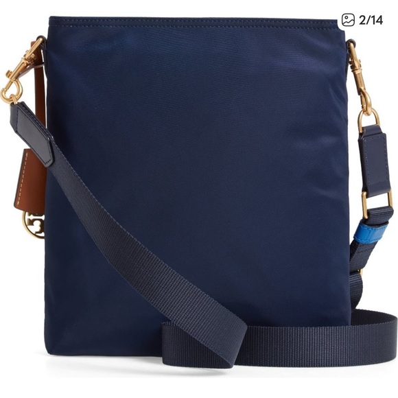 Tory Burch 'Perry' Nylon Swingpack Crossbody Bag Royal Navy Blue. Pre-Owned - Picture 2 of 13
